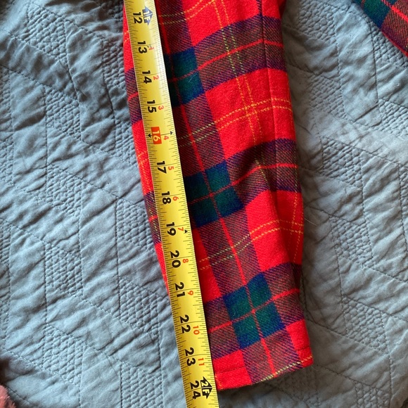 Vintage Plaid Sherpa Punk Jacket 6/M Reti of Melbourne True Wool red blue green - Picture 8 of 11